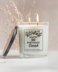 Birthday Flowers Personalised Candle - Deluxe