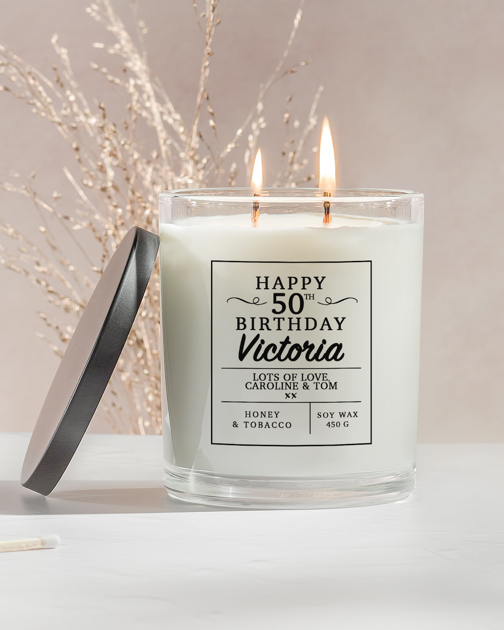 Birthday Personalised Candle - Deluxe