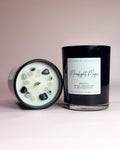 Crystal Candle: Moonlight Magic (Aura Obsidian & Moonstone)