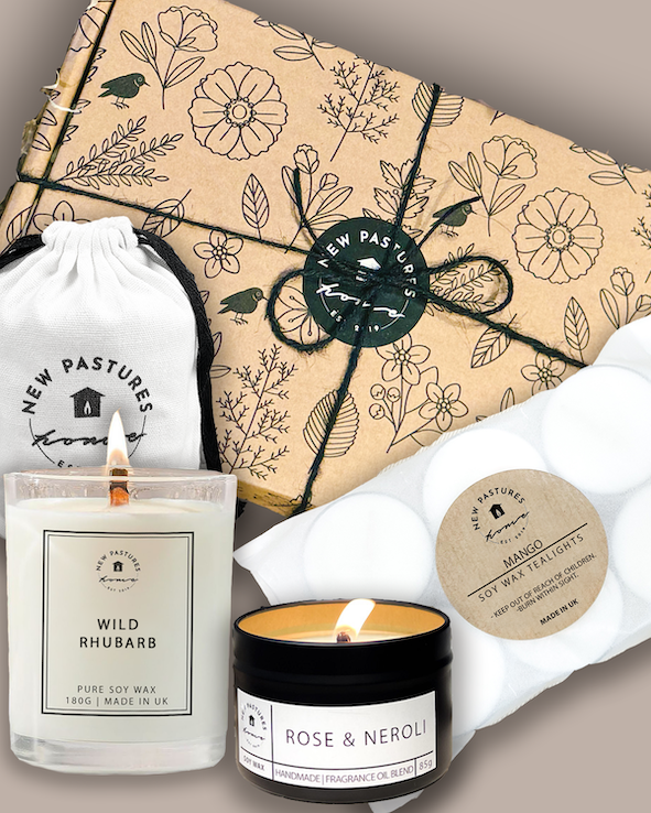 Gift Set: Candle, Tealights & Travel Tin Candle - Choose Your Scent