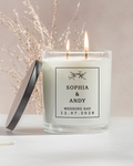 Wedding Personalised Candle - Deluxe